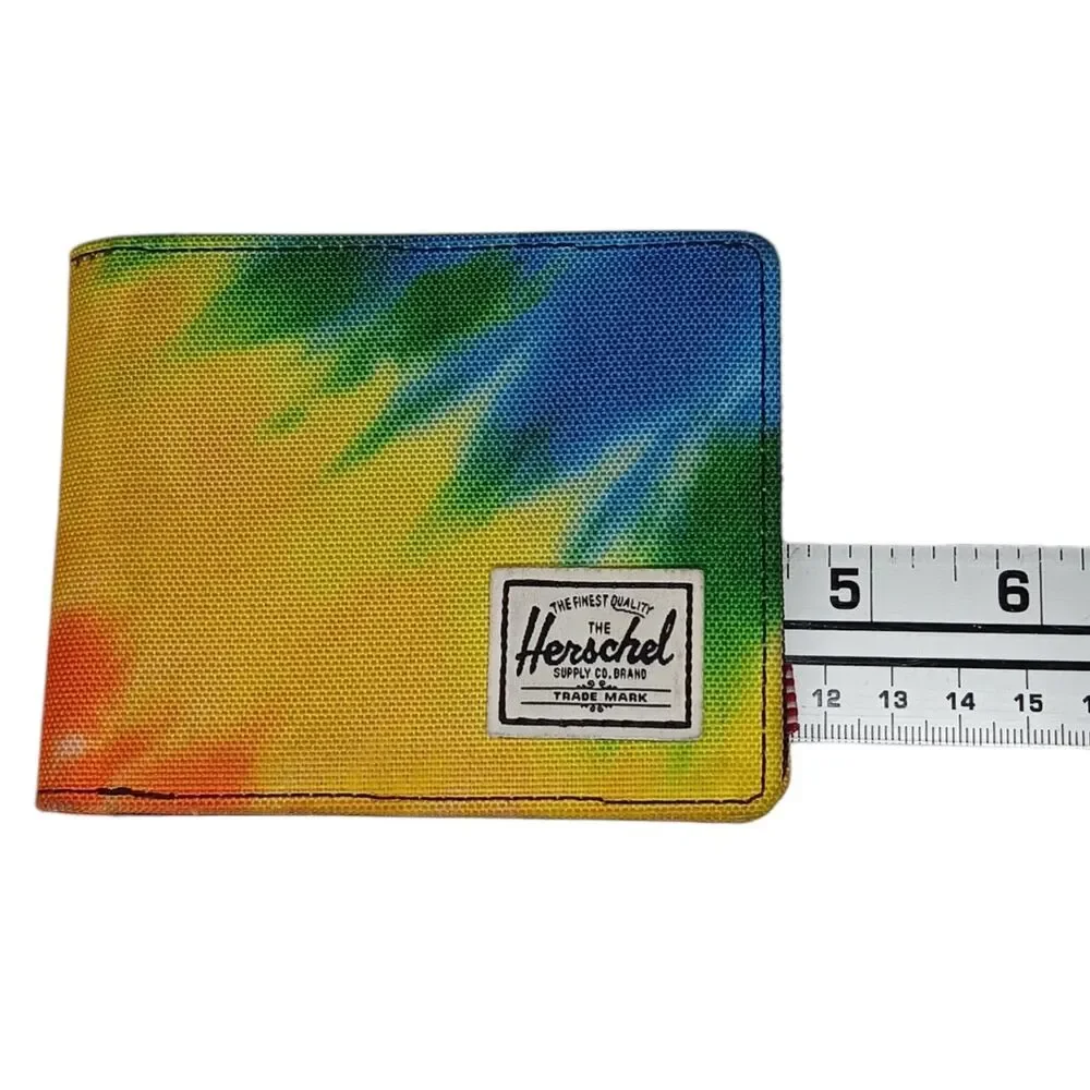 Herschel Supply Company Roy Bifold RFID Wallet Tie Dye Yellow Blue Orange